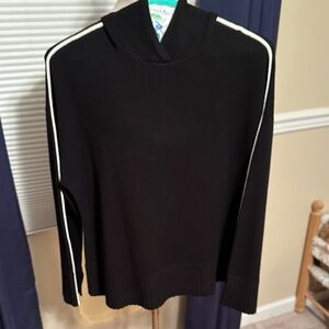 T by Talbots Lounge 2 Piece Set - Black Hoodie Sweater & Black Drawstring Pant